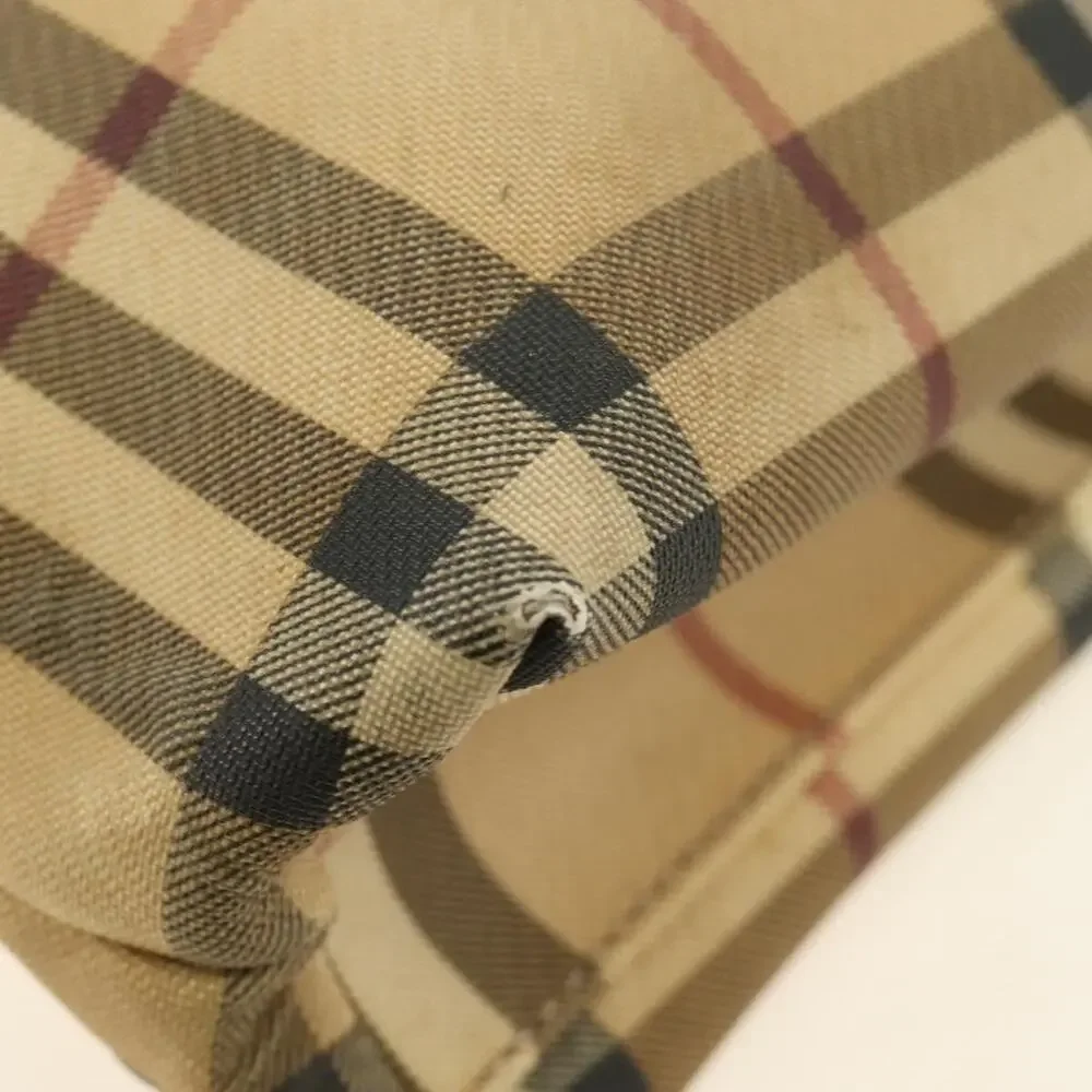 Burberry Nova Check Coated Canvas Tote Beige